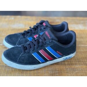 Adidas Grand Court‎ Base Tennis Shoes For Men Black Suede Size 6.5 F76586